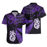 Custom New Zealand Hawaiian Shirt Matariki NZ Manaia with Paua Shell - Purple - Wonder Print Shop