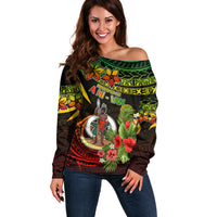 Vanuatu Islands Off Shoulder Sweater Proud To Be A Ni-Van - Wonder Print Shop