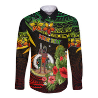 Custom Vanuatu Islands Long Sleeve Button Shirt Proud To Be A Ni-Van - Wonder Print Shop