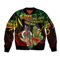 Custom Vanuatu Islands Sleeve Zip Bomber Jacket Proud To Be A Ni-Van - Wonder Print Shop