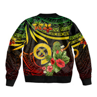 Custom Vanuatu Islands Sleeve Zip Bomber Jacket Proud To Be A Ni-Van - Wonder Print Shop
