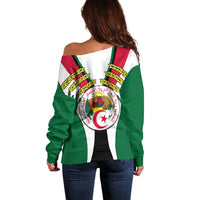 African Off Shoulder Sweater Algeria Independence Day - Wonder Print Shop