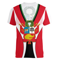 Peru Women V Neck T Shirt National Day - Wonder Print Shop