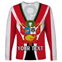 Custom Peru Long Sleeve Shirt National Day - Wonder Print Shop