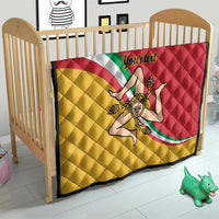 Personalized Italy Bandiera Della Sicilia Quilt - Wonder Print Shop