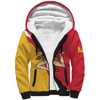 Personalized Italy Bandiera Della Sicilia Sherpa Hoodie - Wonder Print Shop