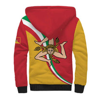 Personalized Italy Bandiera Della Sicilia Sherpa Hoodie - Wonder Print Shop