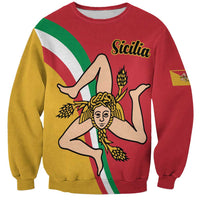 Personalized Italy Bandiera Della Sicilia Sweatshirt - Wonder Print Shop