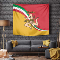 Personalized Italy Bandiera Della Sicilia Tapestry - Wonder Print Shop
