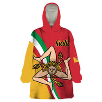 Personalized Italy Bandiera Della Sicilia Wearable Blanket Hoodie - Wonder Print Shop