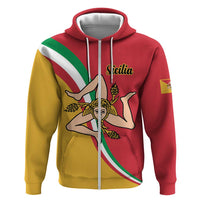 Personalized Italy Bandiera Della Sicilia Zip Hoodie - Wonder Print Shop