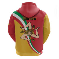 Personalized Italy Bandiera Della Sicilia Zip Hoodie - Wonder Print Shop