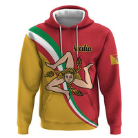 Personalized Italy Bandiera Della Sicilia Zip Hoodie - Wonder Print Shop