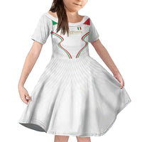 Custom Italy Football Family Matching Off The Shoulder Long Sleeve Dress and Hawaiian Shirt Gli Azzurri Sporty Style - Wonder Print Shop