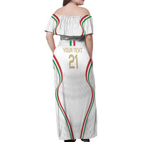 Custom Italy Football Family Matching Off Shoulder Maxi Dress and Hawaiian Shirt Gli Azzurri Sporty Style LT9 - Wonder Print Shop