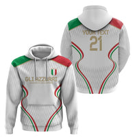 Custom Italy Football Hoodie Gli Azzurri Sporty Style - Wonder Print Shop