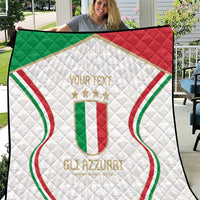 Custom Italy Football Quilt Gli Azzurri Sporty Style - Wonder Print Shop
