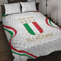 Custom Italy Football Quilt Bed Set Gli Azzurri Sporty Style - Wonder Print Shop