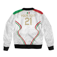 Custom Italy Football Sleeve Zip Bomber Jacket Gli Azzurri Sporty Style - Wonder Print Shop
