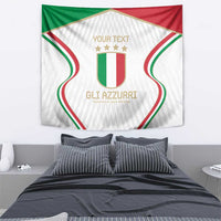 Custom Italy Football Tapestry Gli Azzurri Sporty Style - Wonder Print Shop