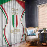 Custom Italy Football Window Curtain Gli Azzurri Sporty Style - Wonder Print Shop