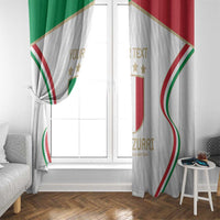 Custom Italy Football Window Curtain Gli Azzurri Sporty Style - Wonder Print Shop