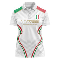 Custom Italy Football Women Polo Shirt Gli Azzurri Sporty Style - Wonder Print Shop