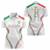 Custom Italy Football Women Polo Shirt Gli Azzurri Sporty Style - Wonder Print Shop