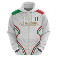 Custom Italy Football Zip Hoodie Gli Azzurri Sporty Style - Wonder Print Shop