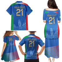 Custom Italy Football Family Matching Puletasi and Hawaiian Shirt Special Pisa Tower - Wonder Print Shop