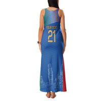 Custom Italy Football Family Matching Tank Maxi Dress and Hawaiian Shirt Special Pisa Tower - Wonder Print Shop