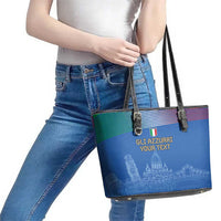 Custom Italy Football Leather Tote Bag Special Pisa Tower - Wonder Print Shop