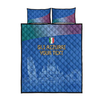Custom Italy Football Quilt Bed Set Special Pisa Tower - Wonder Print Shop