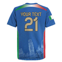 Custom Italy Football Rugby Jersey Special Pisa Tower - Wonder Print Shop