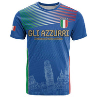 Custom Italy Football T Shirt Special Pisa Tower - Wonder Print Shop