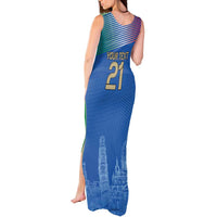 Custom Italy Football Tank Maxi Dress Special Pisa Tower - Wonder Print Shop