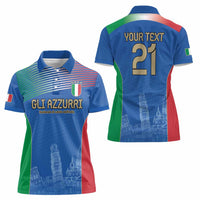 Custom Italy Football Women Polo Shirt Special Pisa Tower - Wonder Print Shop
