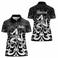 Personalized Italy Trinacria Sicily Women Polo Shirt - Wonder Print Shop