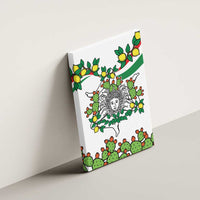 Sicilian Triskelion Canvas Wall Art with Cactus and Lemons LT9 - Wonder Print Shop