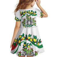 Sicilian Triskelion Family Matching Off Shoulder Short Dress and Hawaiian Shirt with Cactus and Lemons LT9 - Wonder Print Shop