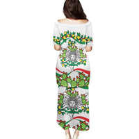 Sicilian Triskelion Family Matching Puletasi and Hawaiian Shirt with Cactus and Lemons - Wonder Print Shop