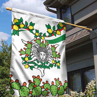 Sicilian Triskelion Garden Flag with Cactus and Lemons - Wonder Print Shop