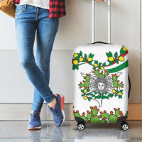 Sicilian Triskelion Luggage Cover with Cactus and Lemons - Wonder Print Shop