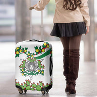 Sicilian Triskelion Luggage Cover with Cactus and Lemons - Wonder Print Shop
