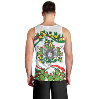Sicilian Triskelion Men Tank Top with Cactus and Lemons - Wonder Print Shop
