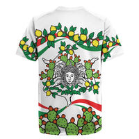 Sicilian Triskelion Rugby Jersey with Cactus and Lemons - Wonder Print Shop