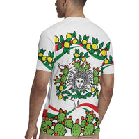 Sicilian Triskelion Rugby Jersey with Cactus and Lemons - Wonder Print Shop