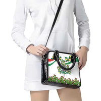 Sicilian Triskelion Shoulder Handbag with Cactus and Lemons
