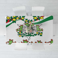 Sicilian Triskelion Tablecloth with Cactus and Lemons - Wonder Print Shop