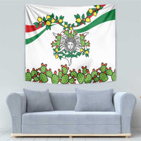 Sicilian Triskelion Tapestry with Cactus and Lemons - Wonder Print Shop